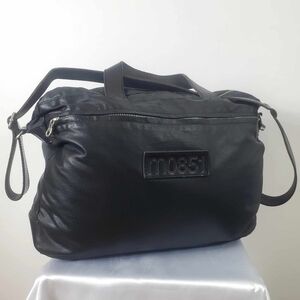 M0851 Black Canvas Leather Travel Unisex Backpack